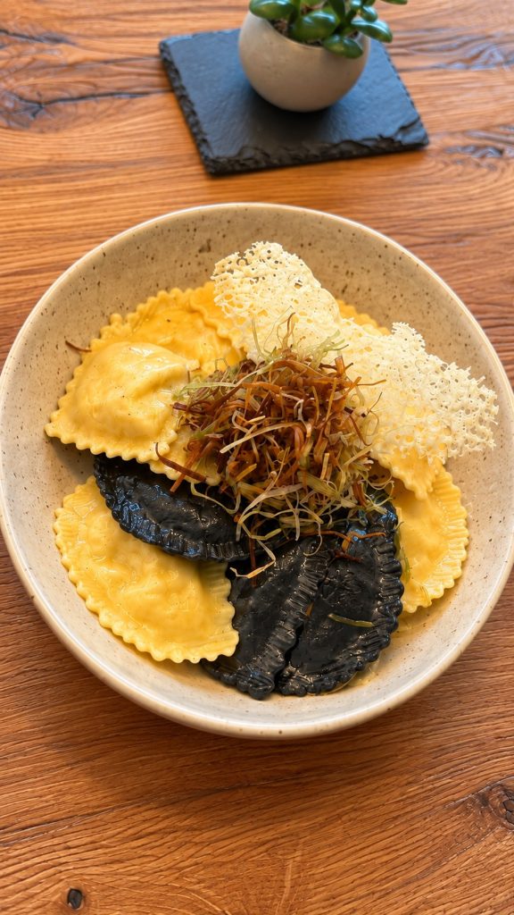 Handgemachte Ravioli im Restaurant Wasserfall
